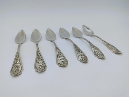 6 Theelepels, G. van den Berg & Zn, Schoonhoven, ca. 1917