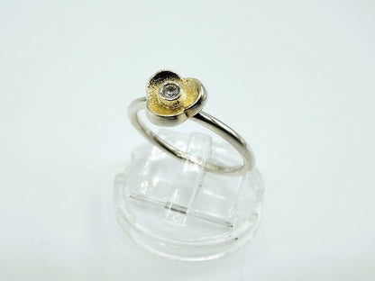 Zilveren ring met zirkonia, 18mm