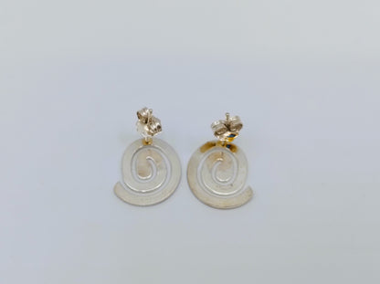 Zilveren design oorbellen, 925