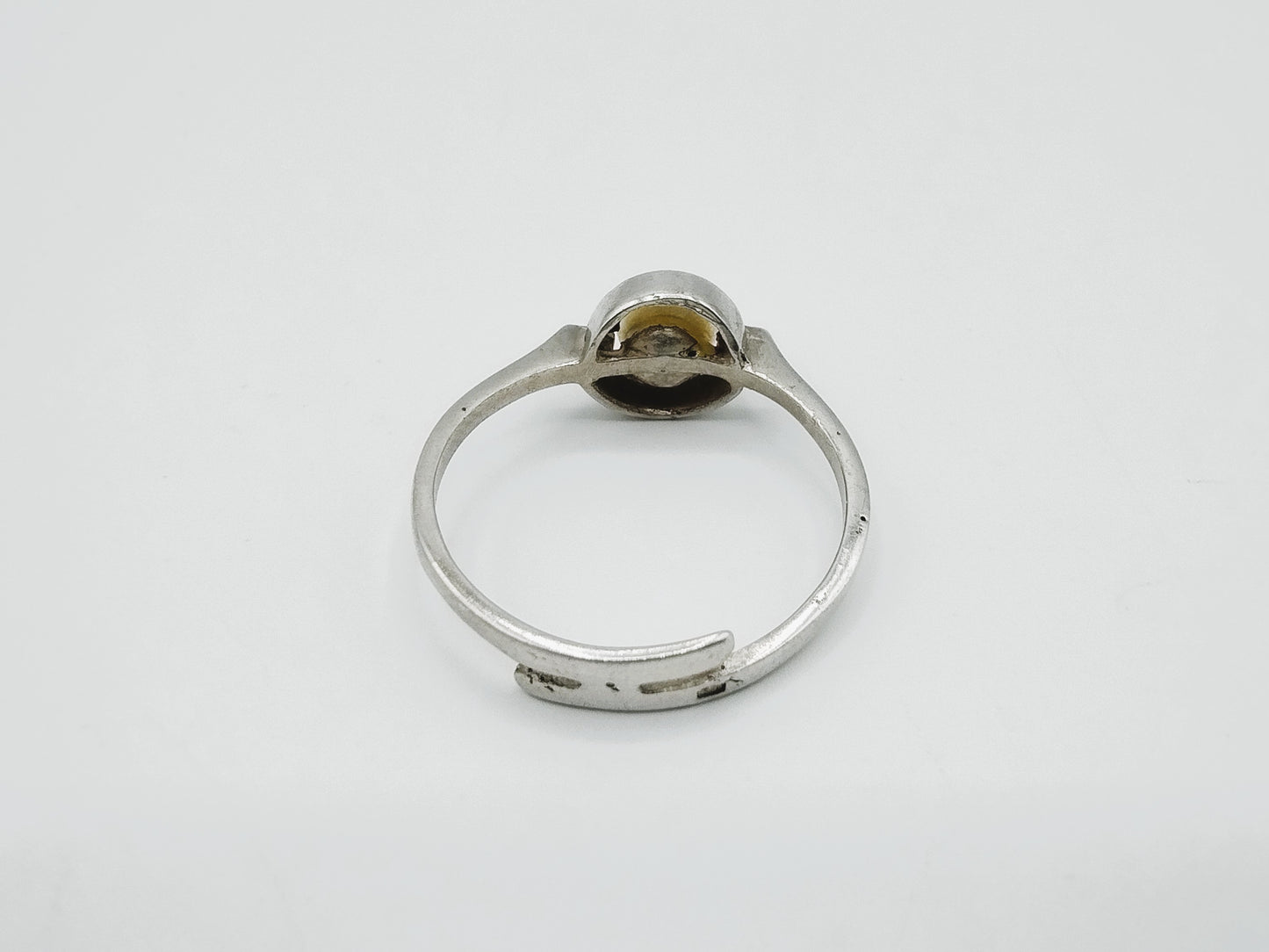 Zilveren ring met parel, 18 mm