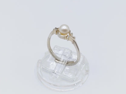 Zilveren ring met parel, universele maat