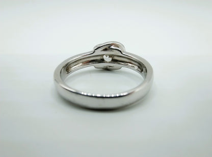 Zilveren ring met grote zirkonia, 17 mm