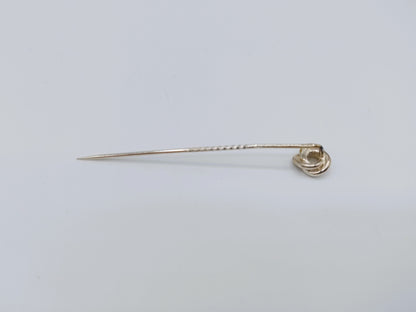Zilveren reversspeld met knoop