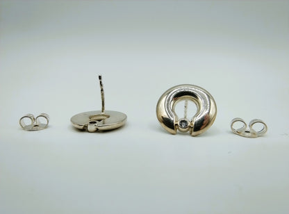 Zilveren oorbellen met zirkonia, 925