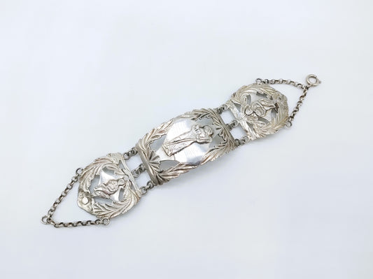 Silver bracelet made of a Bible lock, R. Heyema, Sneek, 1827