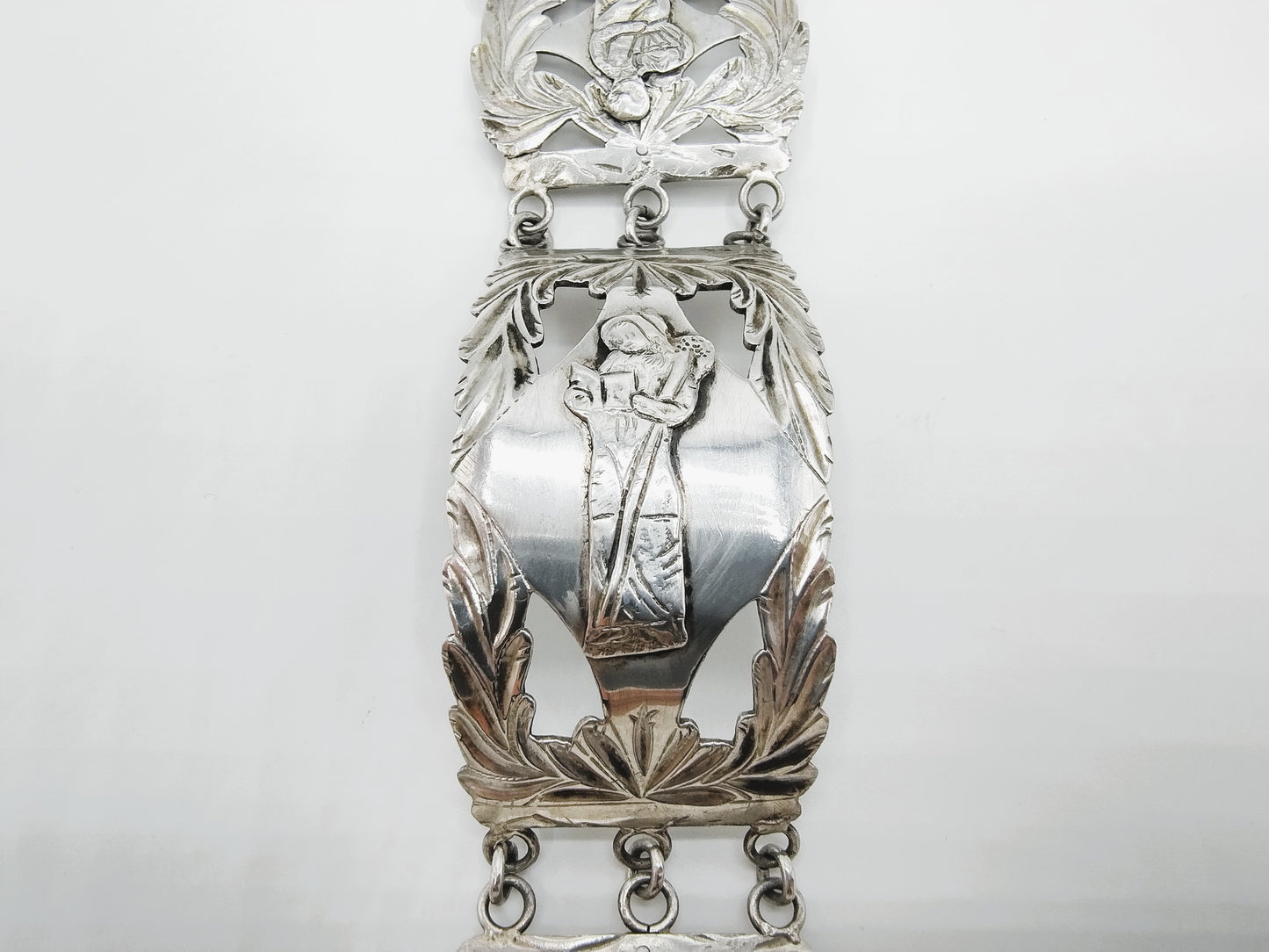 Silver bracelet made of a Bible lock, R. Heyema, Sneek, 1827