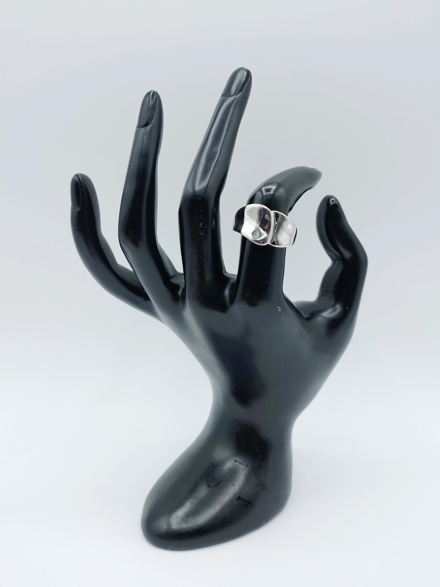 Zilveren design ring, 17 mm