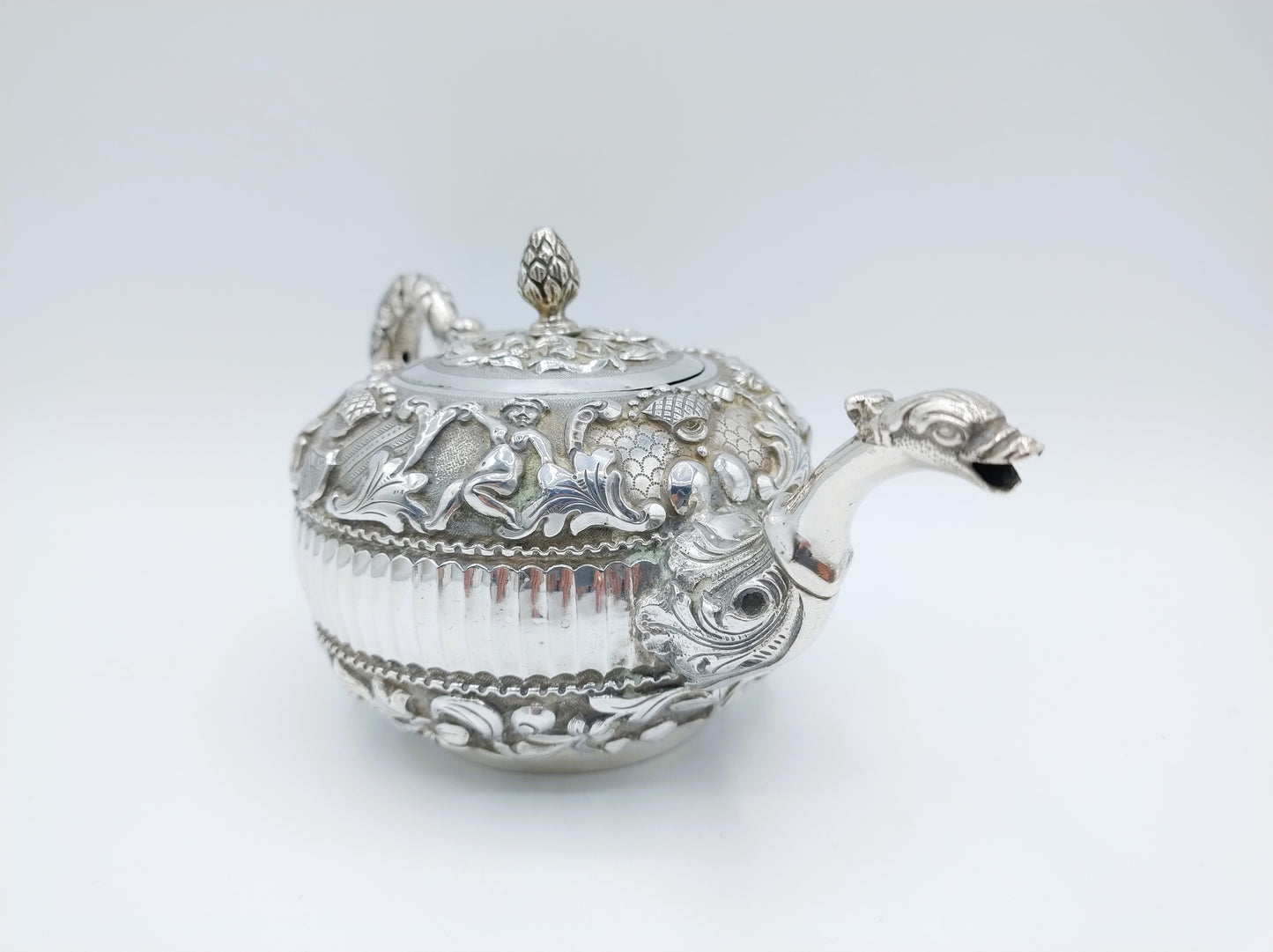 Silberne Teekanne, Jan Schijfsma, Sneek, ca. 1860