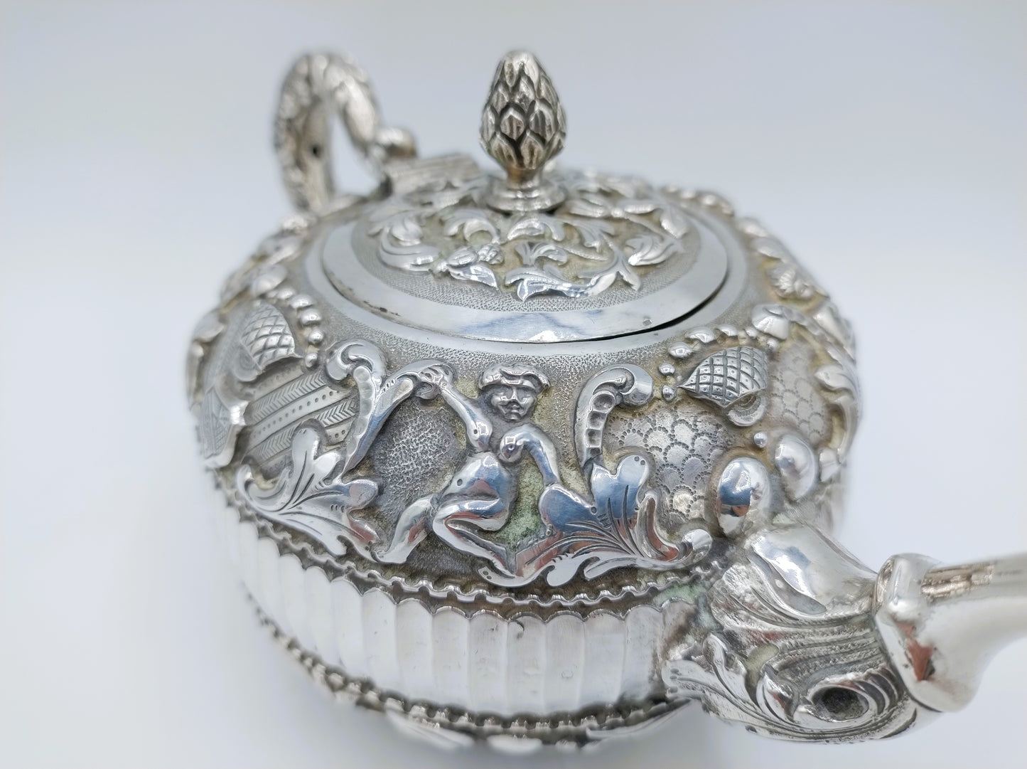 Silberne Teekanne, Jan Schijfsma, Sneek, ca. 1860