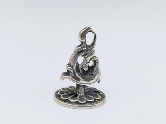 Silver signet with family crest, 18th century