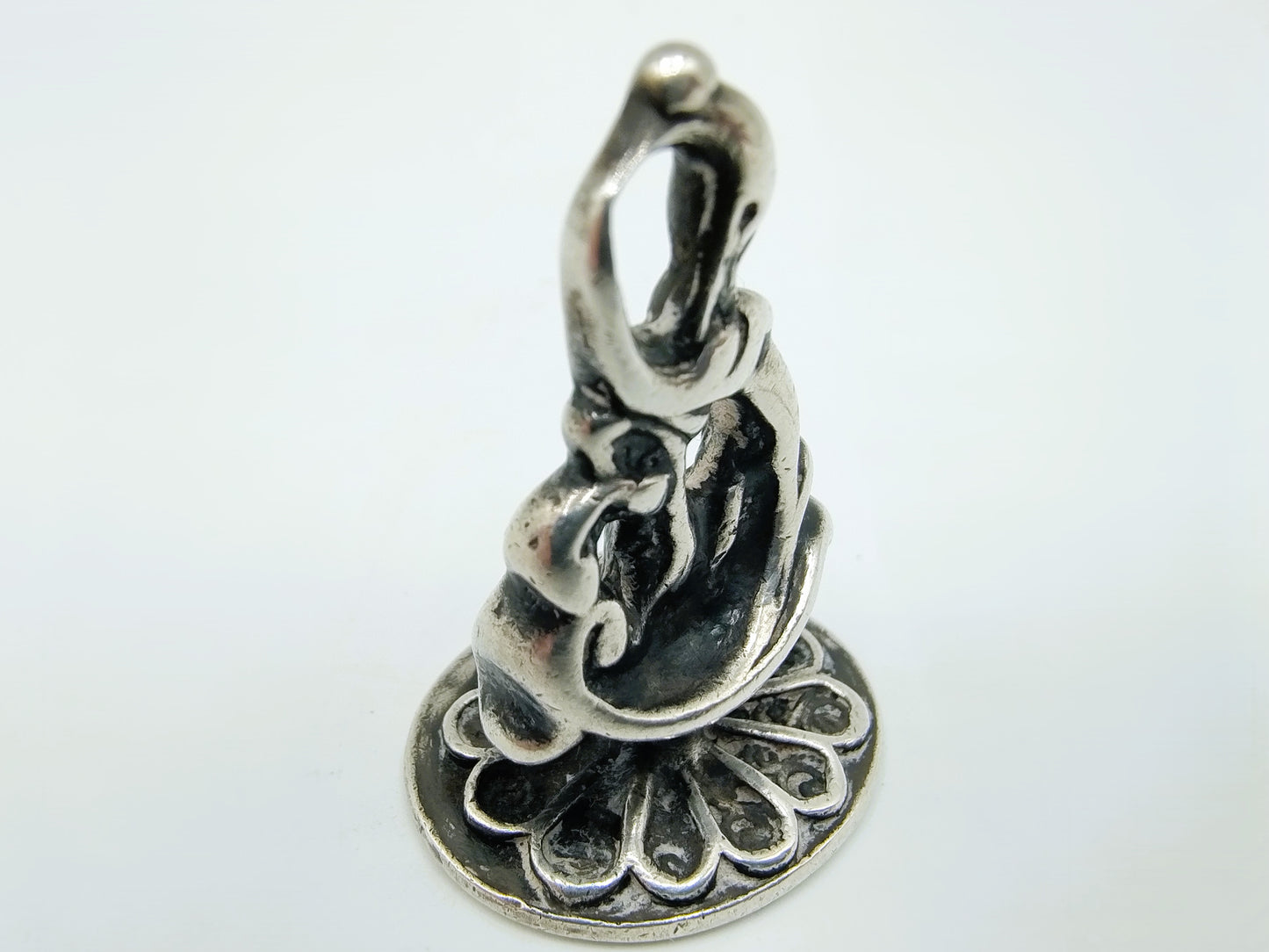 Silver signet with family crest, 18th century