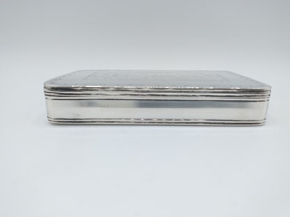 Silver tobacco box, J.W. van Eijssen, Amsterdam, 1801