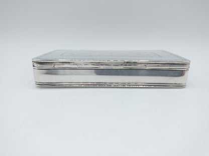 Silver tobacco box, J.W. van Eijssen, Amsterdam, 1801