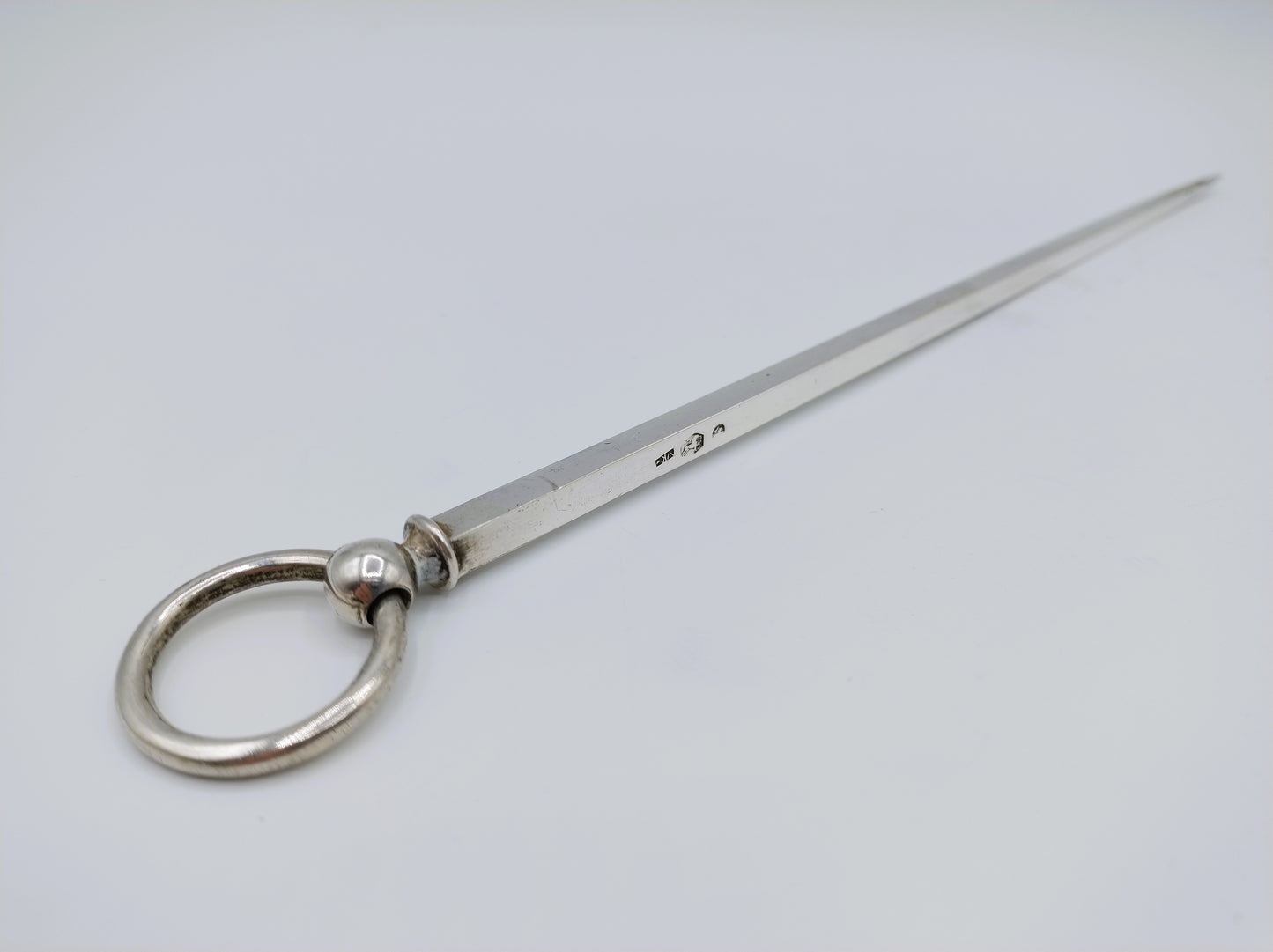Zilveren vleespen, Fa. J.M. van Kempen, Voorschoten, ca. 1900