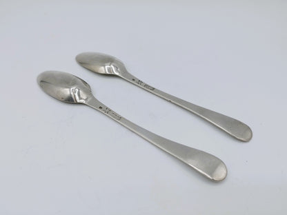 2 Zilveren lepels, L.P. Hackzell, Örebro, Zweden, ca. 1770