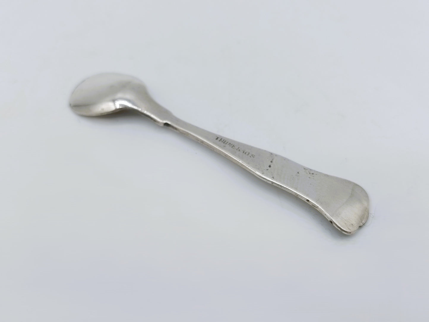 Zilveren zoutlepel, N.M. Thune, Oslo, Noorwegen, ca. 1960