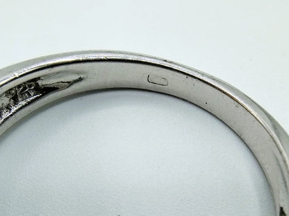 Zilveren ring met gele steen, 16.5 mm