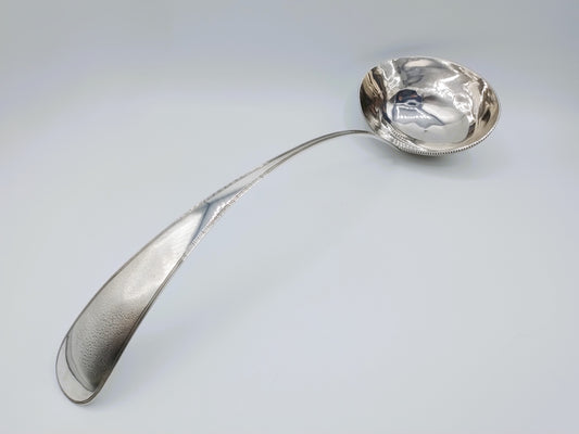Zilveren soeplepel met parelrand, L. van Giffen, Groningen, 1820