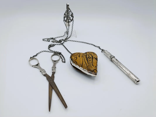 Silver chatelaine, L. van Gelderen, C. Hoogendoorn, Schoonhoven, ca. 1870