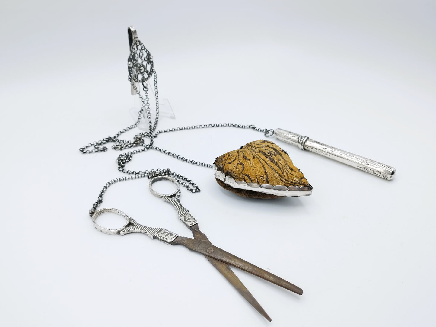 Silver chatelaine, L. van Gelderen, C. Hoogendoorn, Schoonhoven, ca. 1870