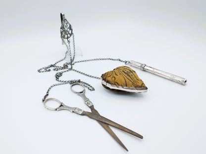 Silver chatelaine, L. van Gelderen, C. Hoogendoorn, Schoonhoven, ca. 1870
