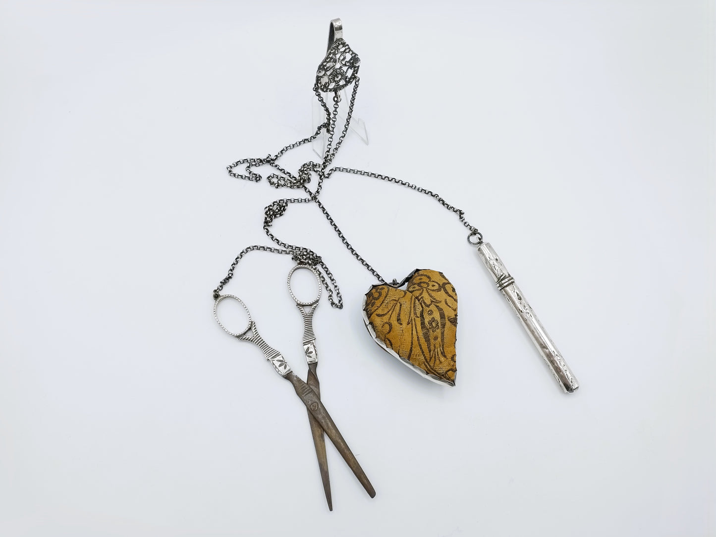 Silver chatelaine, L. van Gelderen, C. Hoogendoorn, Schoonhoven, ca. 1870
