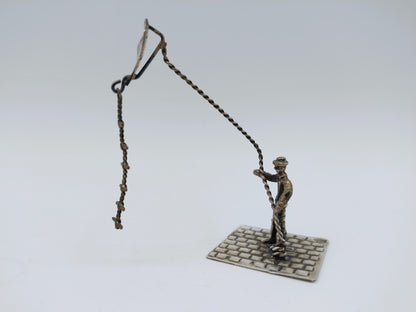 Zilveren miniatuur, man met vlieger, Amsterdam