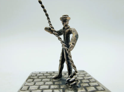 Zilveren miniatuur, man met vlieger, Amsterdam