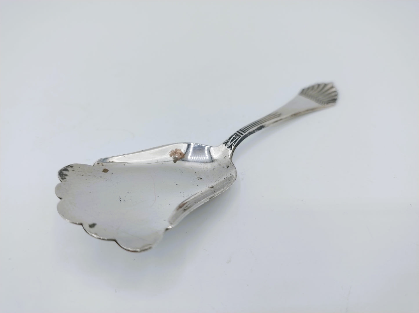 Zilveren suikerlepel, art deco, Nederland, ca. 1900