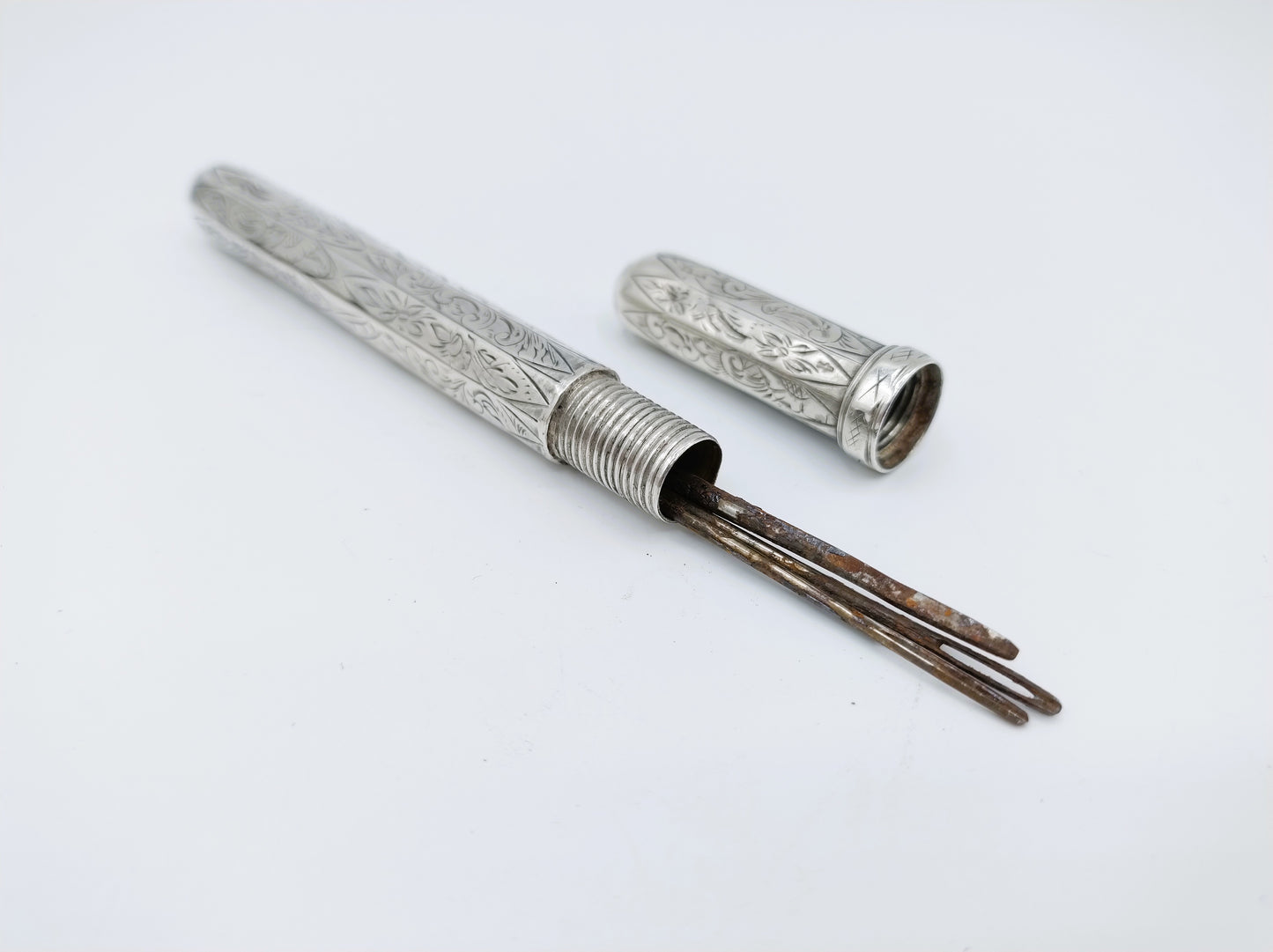 Zilveren naaldenkoker, Nederland, 19e eeuws