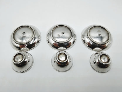 3 Zilveren borden en kommen, F. van Strant I, Amsterdam, ca. 1720