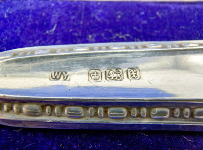 6 Fruitmesjes met zilveren heften, W. Yates Ltd, Sheffield, 1915