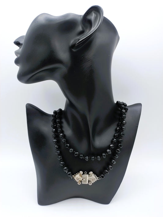 Gitten necklace with silver Bible clasp, 87 cm 