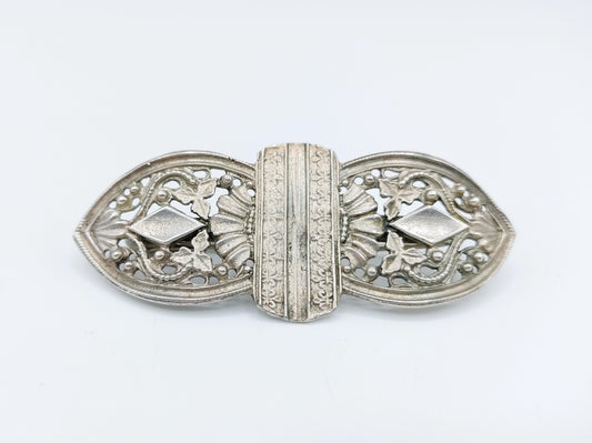 Zilveren bijbelslot broche