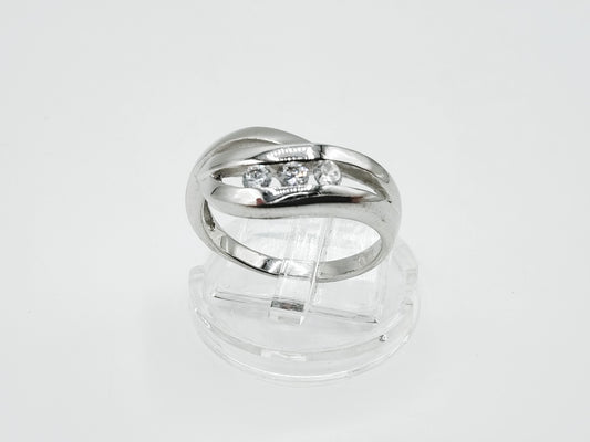 Silberring mit Zirkonia, 925, 18mm