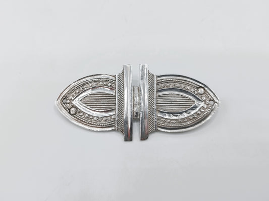 Silver Bible lock brooch, Schoonhoven, 19th century