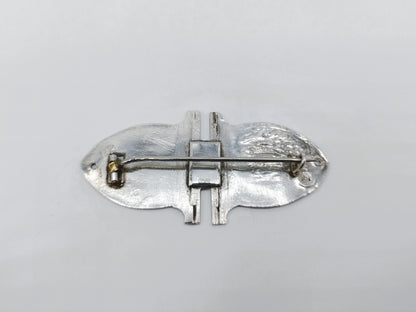 Silver Bible lock brooch, Schoonhoven, 19th century