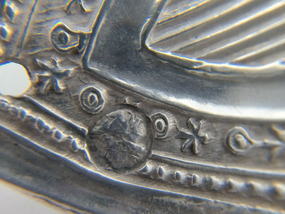 Silver Bible lock brooch, Schoonhoven, 19th century