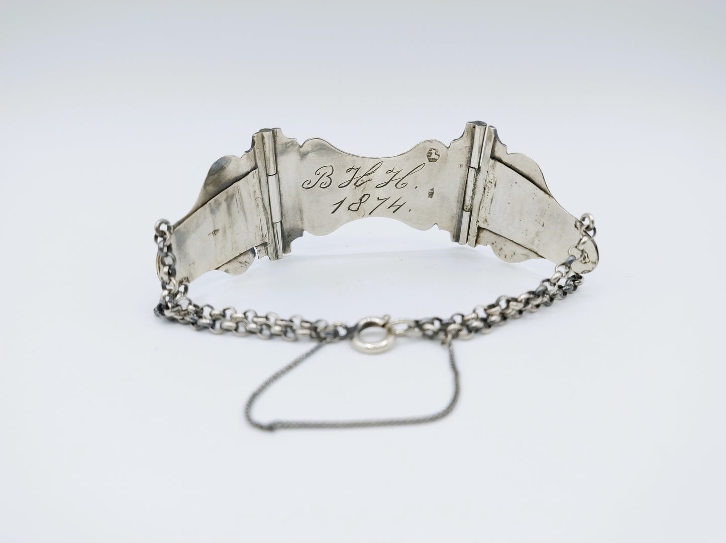 Silver Bible lock bracelet, J. Gaillard, Schoonhoven, 1874