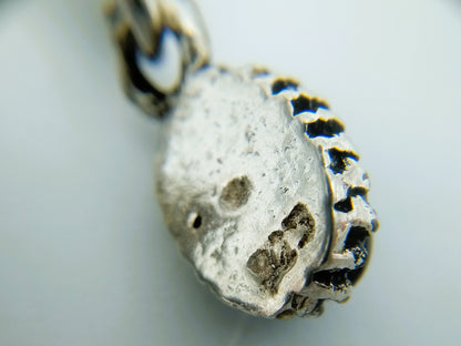 Silberkette mit Onyx-Anhänger, 42 cm