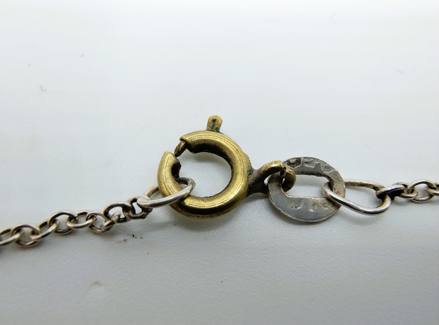 Silberkette mit Onyx-Anhänger, 42 cm
