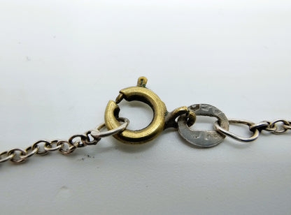 Silberkette mit Onyx-Anhänger, 42 cm
