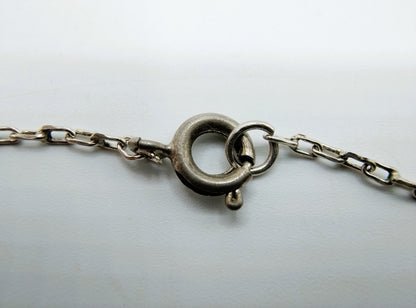 Silberkette mit Türkisanhänger, 43 cm