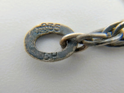 Silberkette mit Tropfenanhänger, 46,5 cm