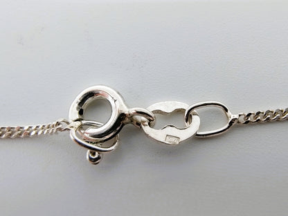Silberkette mit Zirkonia-Anhänger, 42 cm