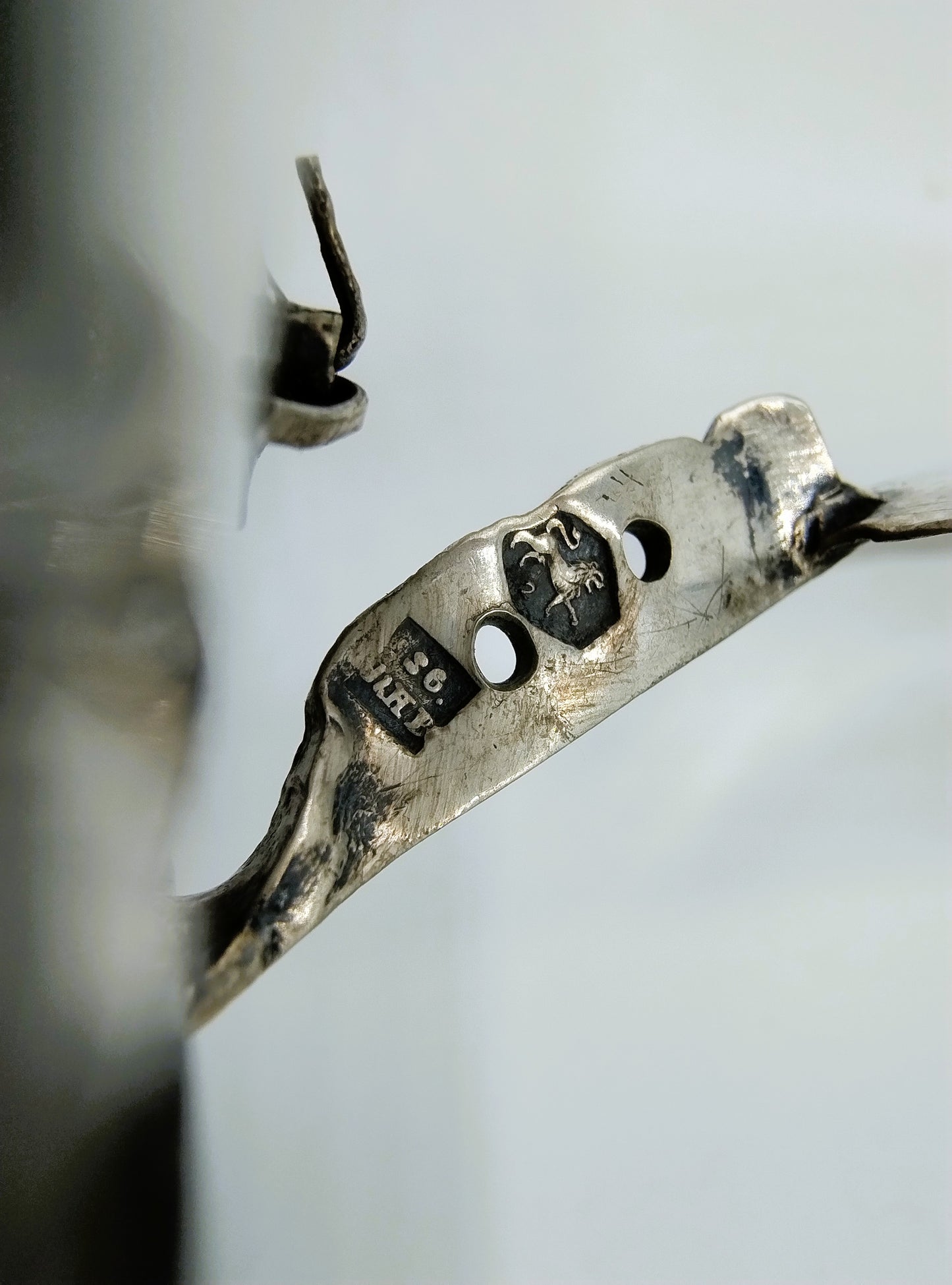 West Frisian silver ear iron, J. &amp; H. Bossert Gz, Alkmaar, 1863