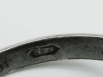 Zilveren ring met granaat, 835, 18 mm