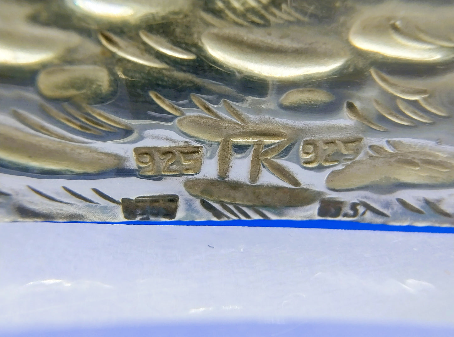 Zilveren vikingschip in display, 925