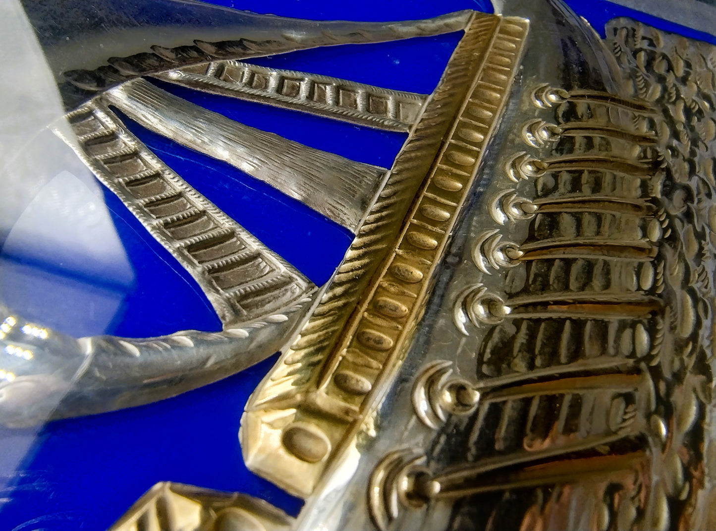 Zilveren vikingschip in display, 925