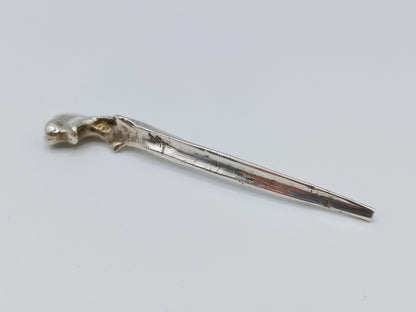 Zilveren pijpenwroeter, hazesprong, L.T. Spannenburg, Joure, ca. 1840